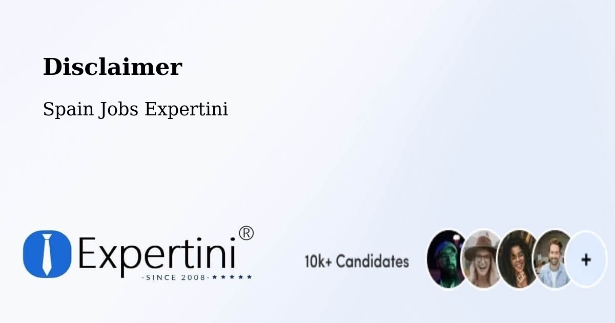 Disclaimer – Albuixech - Spain Jobs Expertini